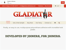 Tablet Screenshot of gladiatoradhesives.com